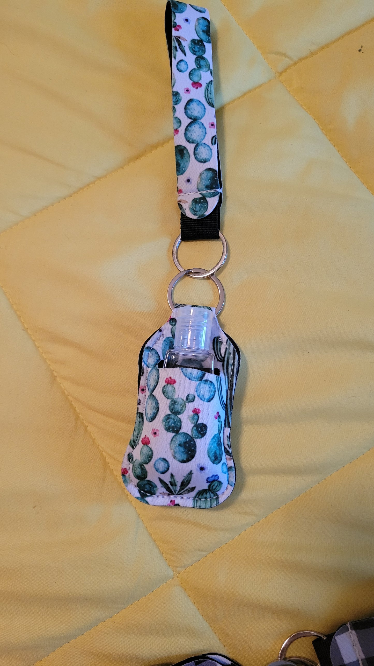 Hand sanitizer holder keychain