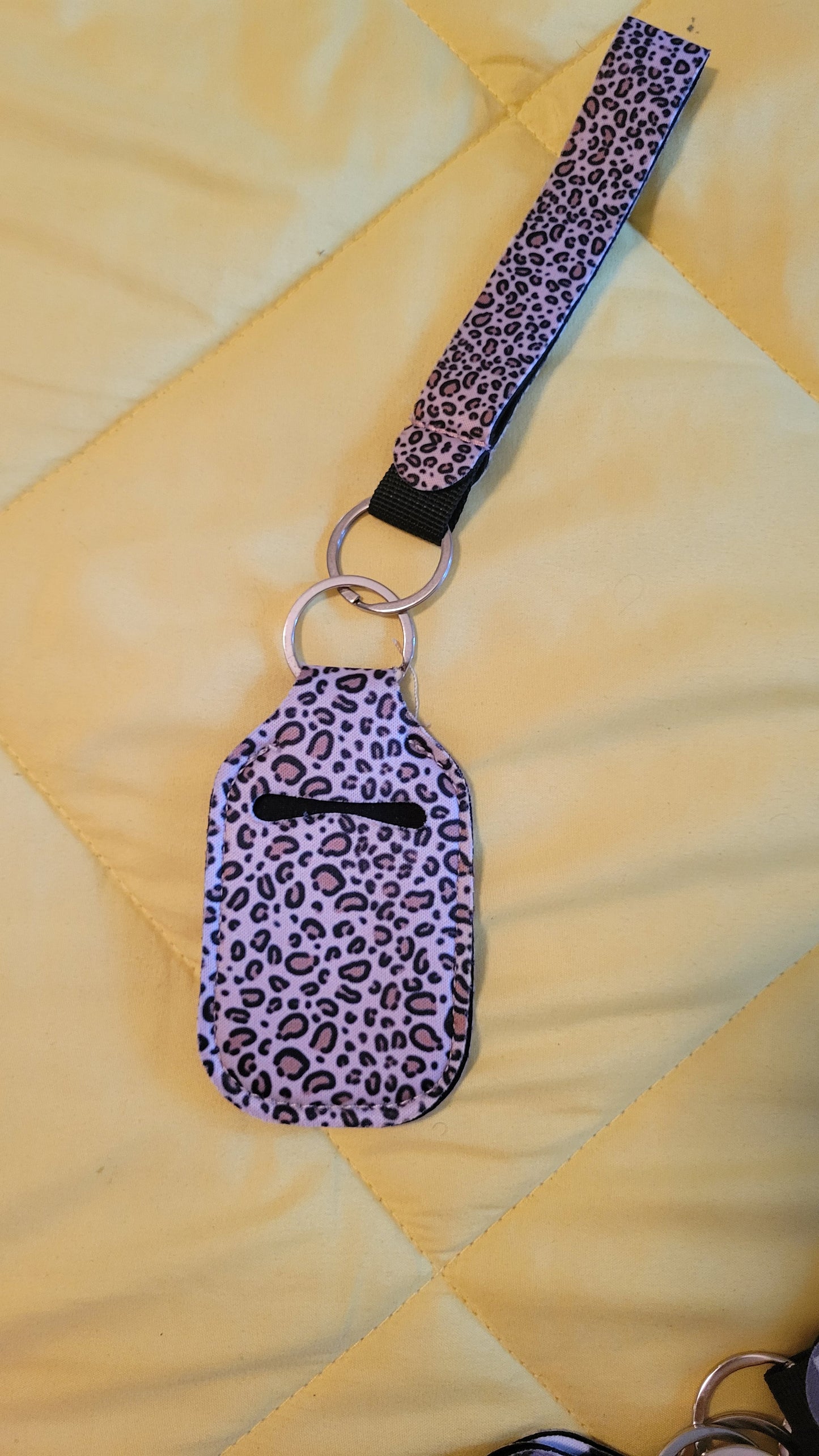 Hand sanitizer holder keychain