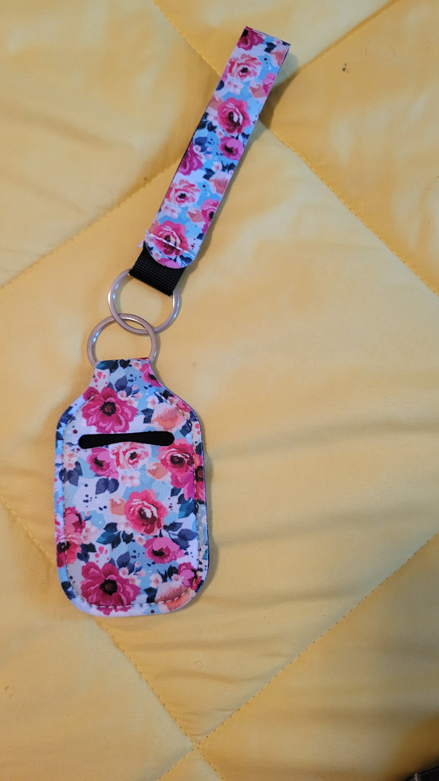 Hand sanitizer holder keychain