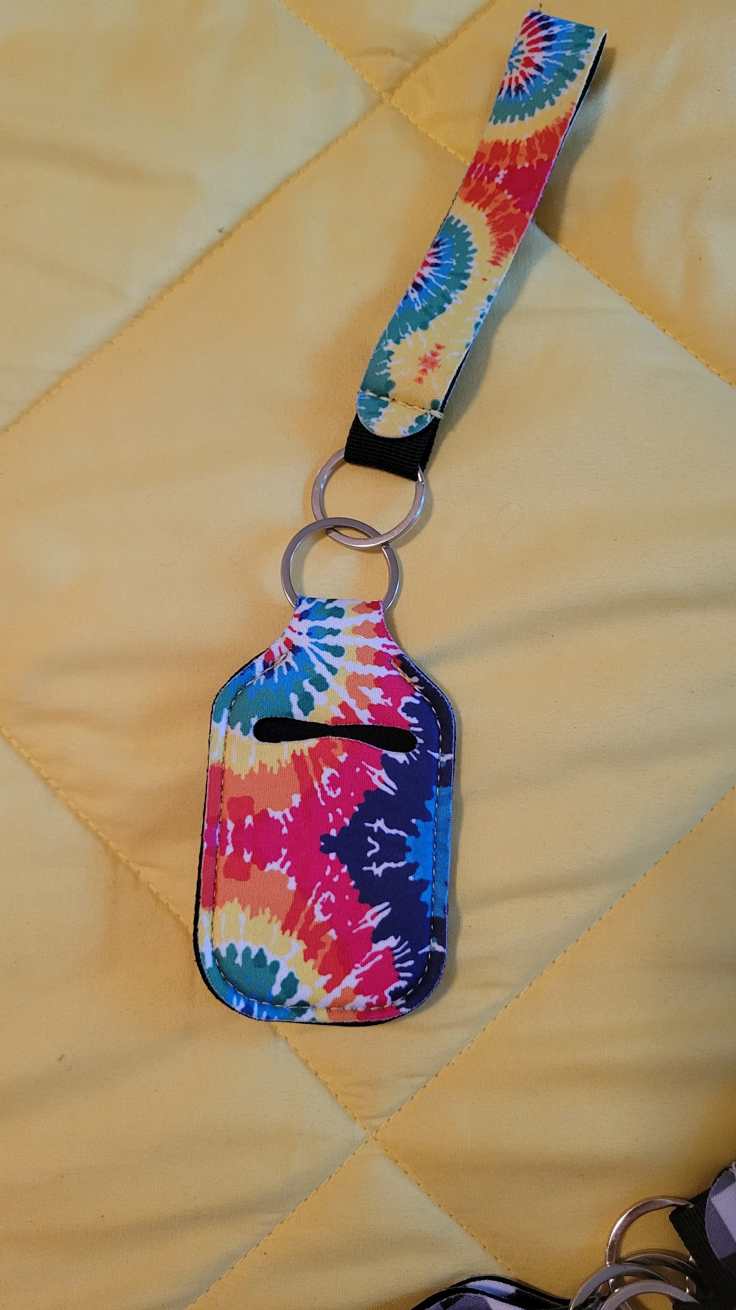 Hand sanitizer holder keychain