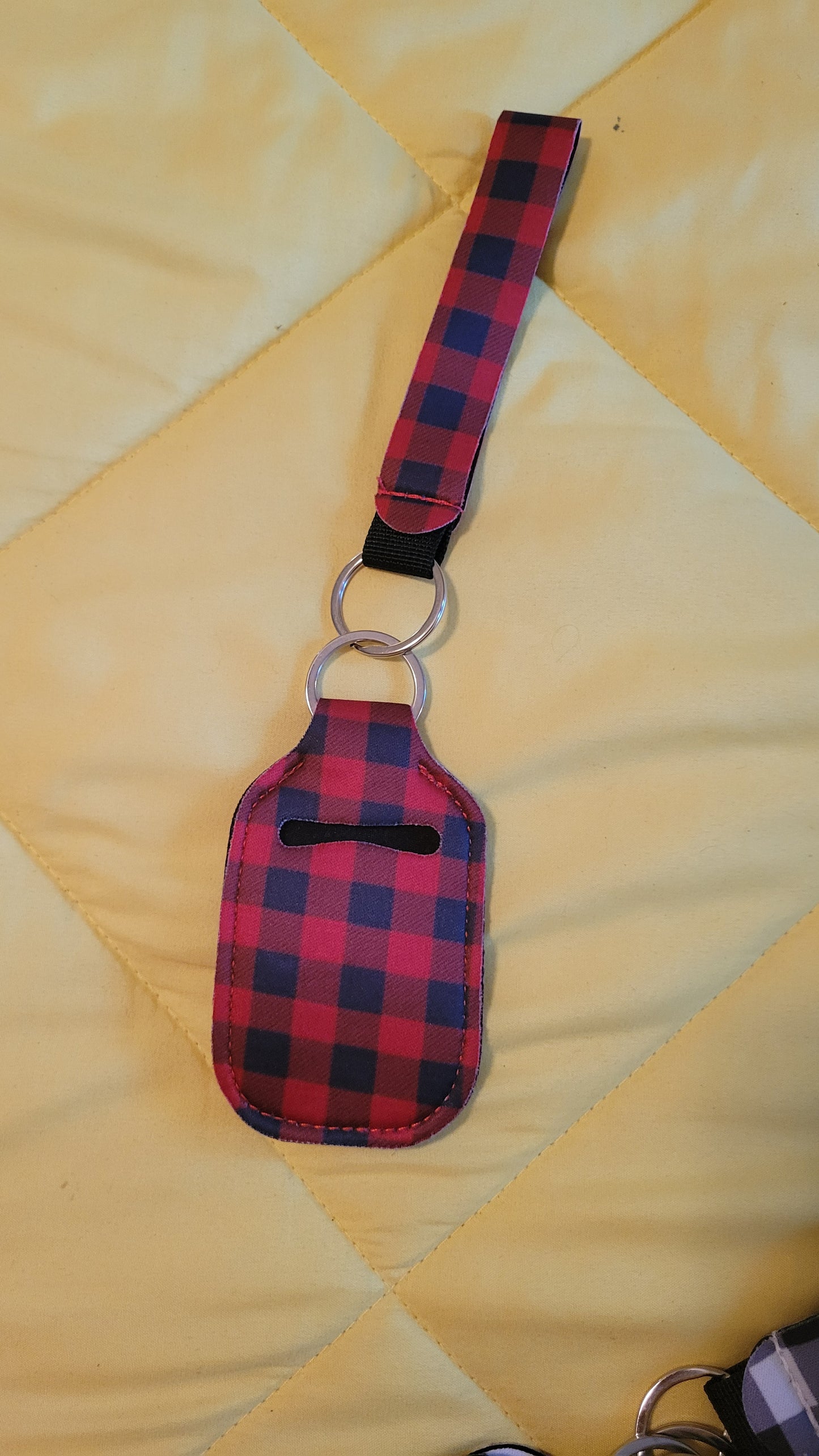 Hand sanitizer holder keychain