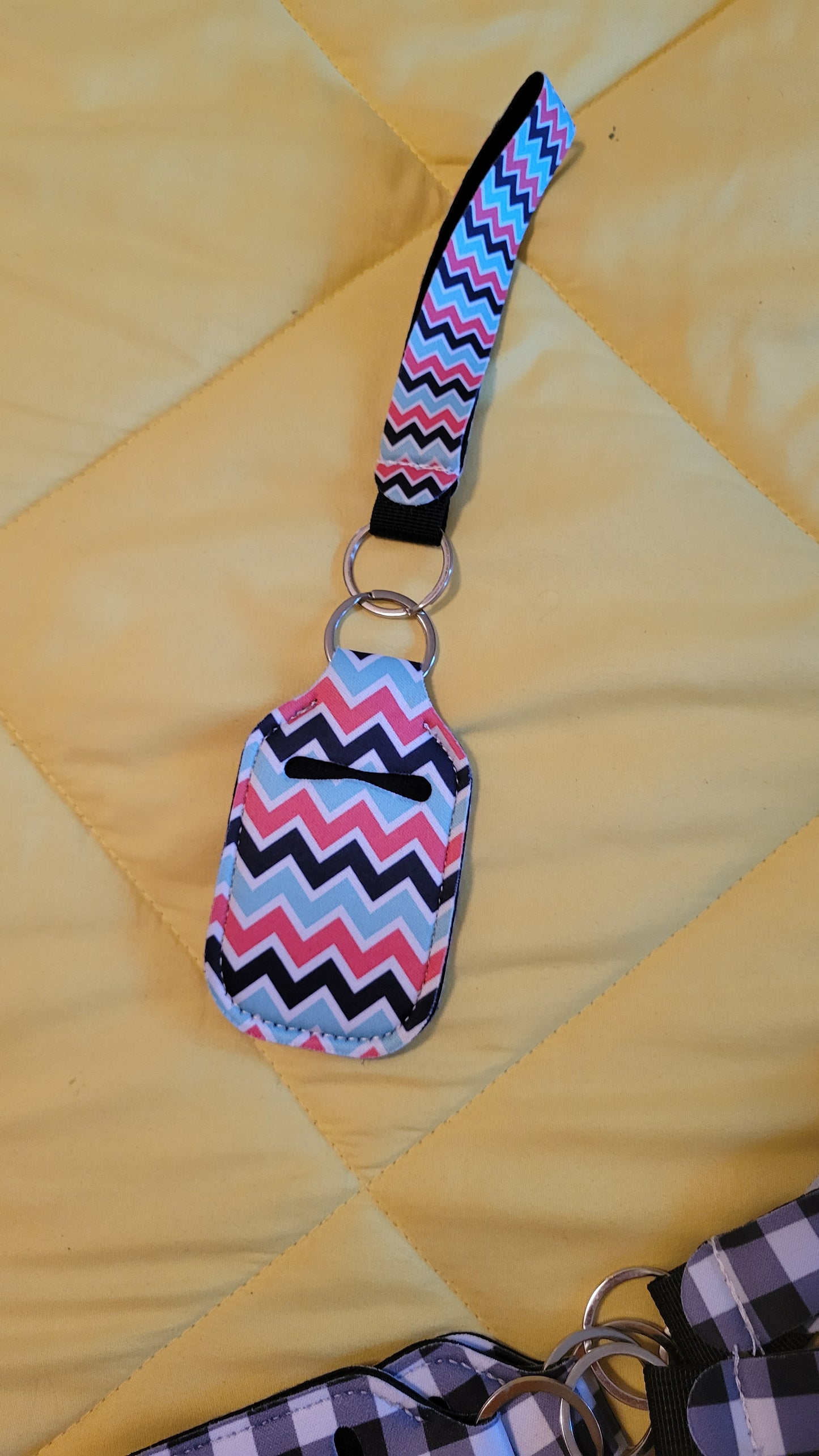 Hand sanitizer holder keychain