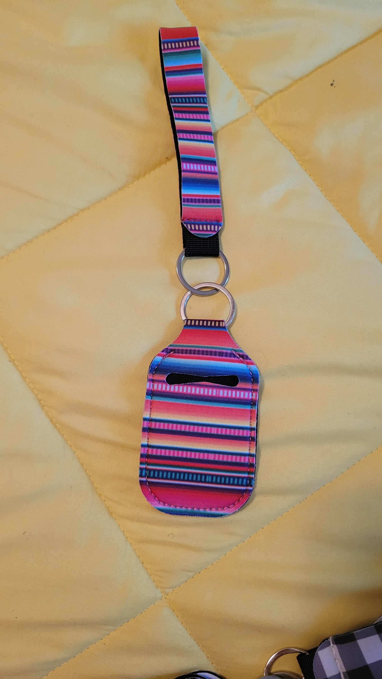 Hand sanitizer holder keychain