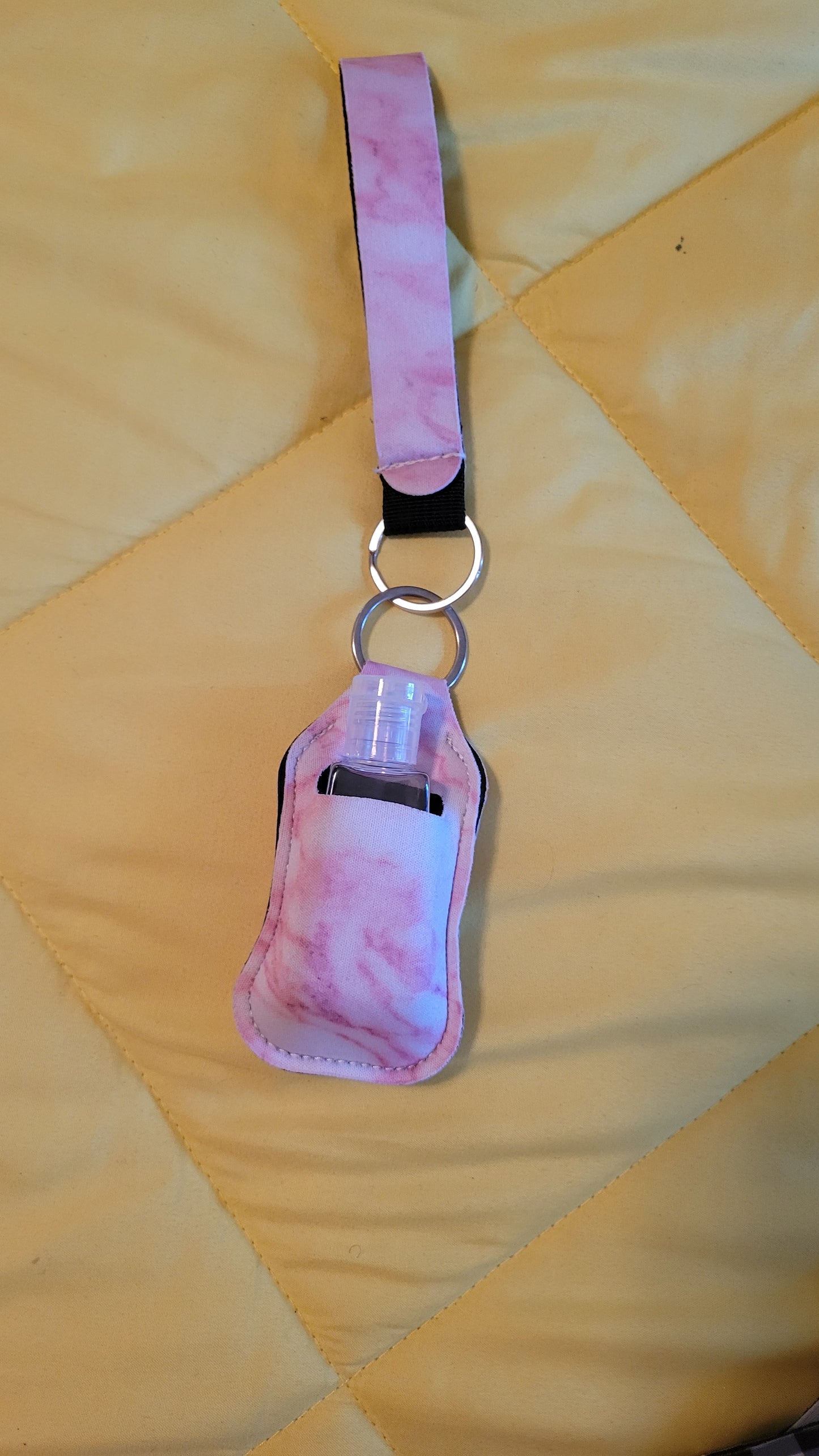 Hand sanitizer holder keychain