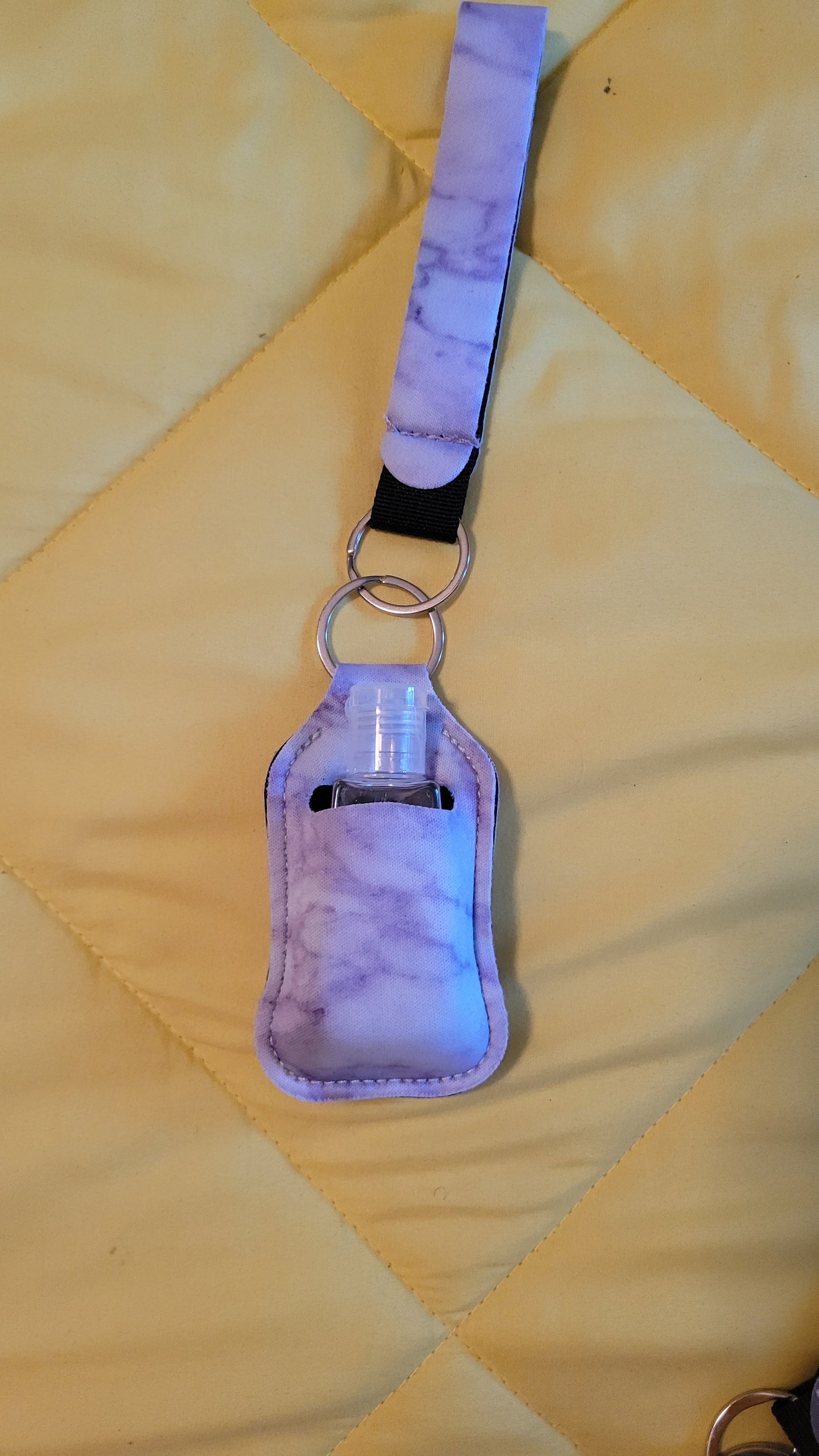 Hand sanitizer holder keychain