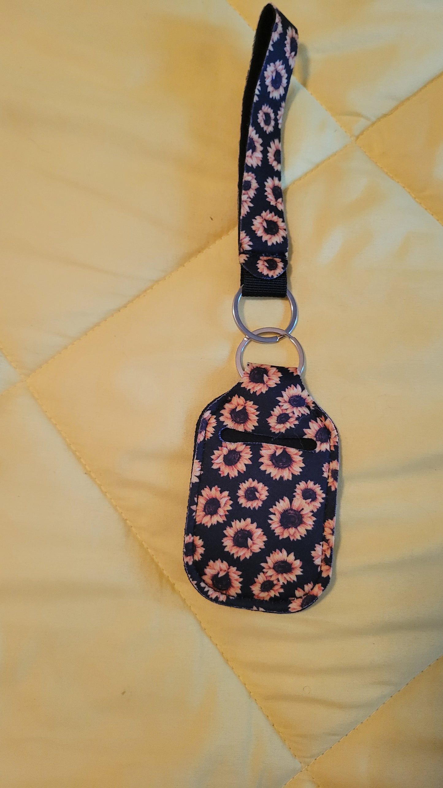 Hand sanitizer holder keychain