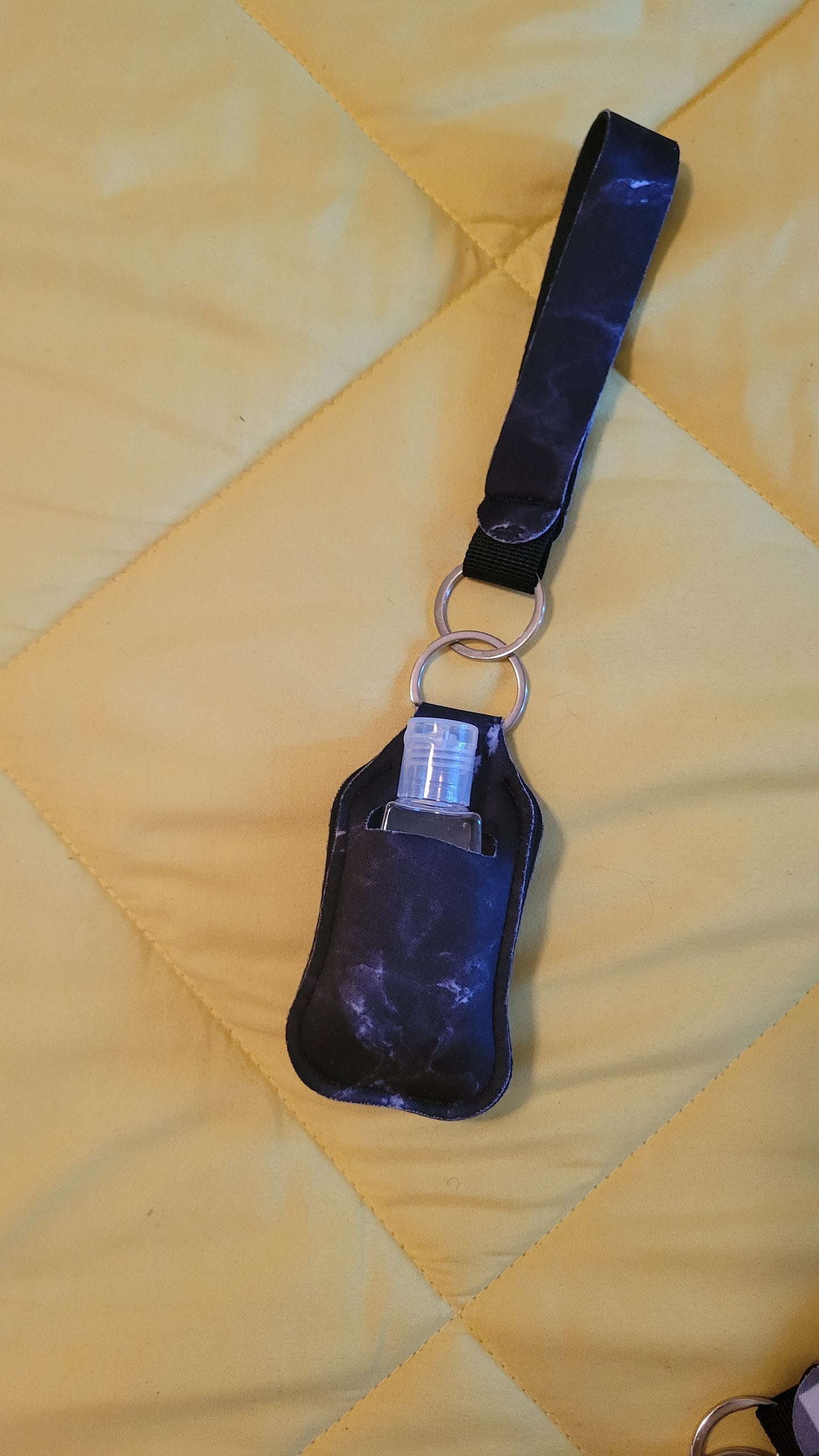 Hand sanitizer holder keychain