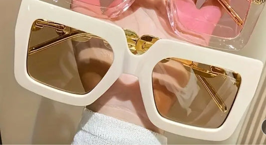 Stylist oversized mirrored sunglasses