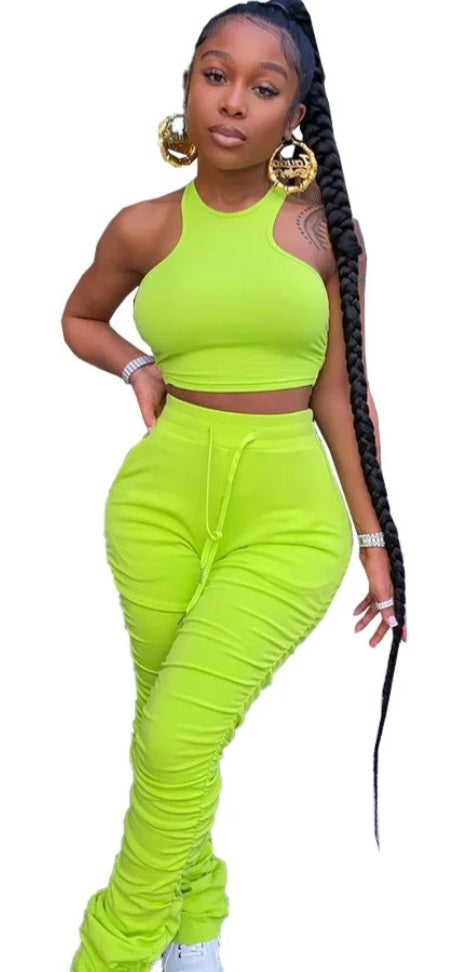 Two piece pants and tank top set